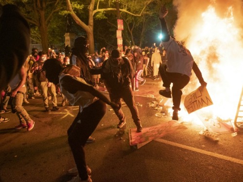 Anti-police brutality demonstrations outside the White House