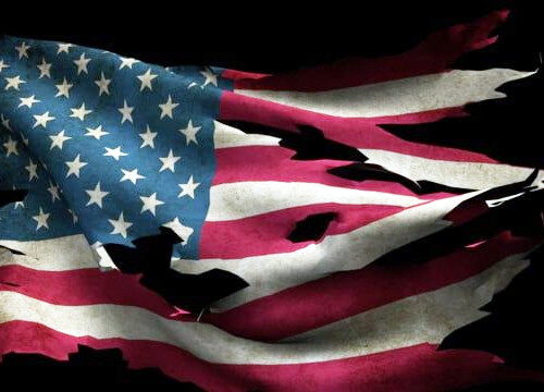 ripped flag